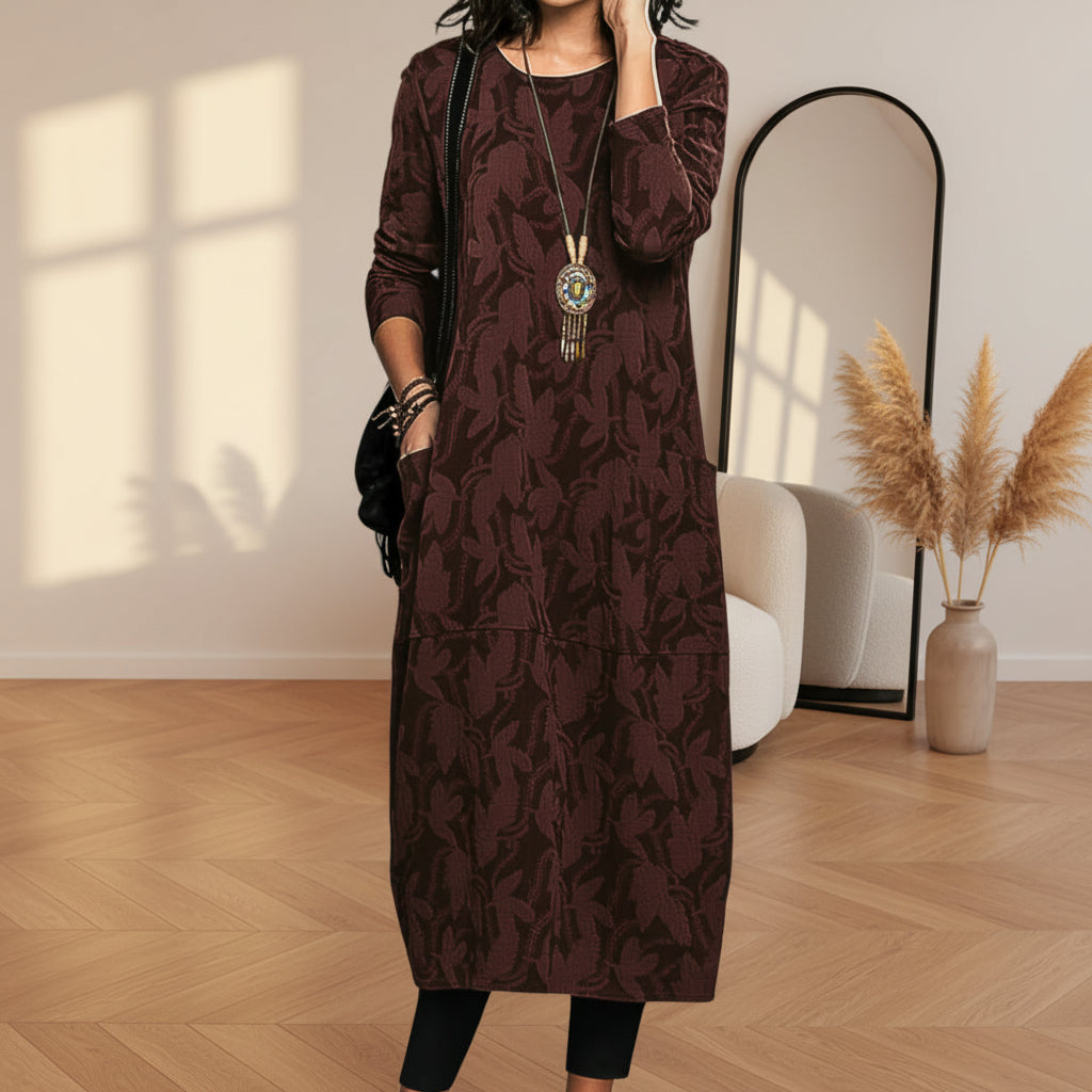 Aurora™ | Elegant Winter Dress with Round Neck