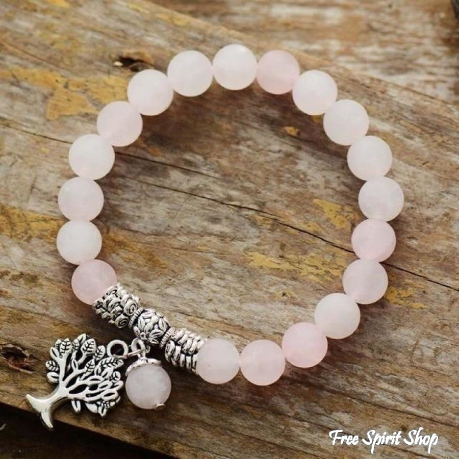 Natural Amazonite Tree Of Life Bead Bracelet