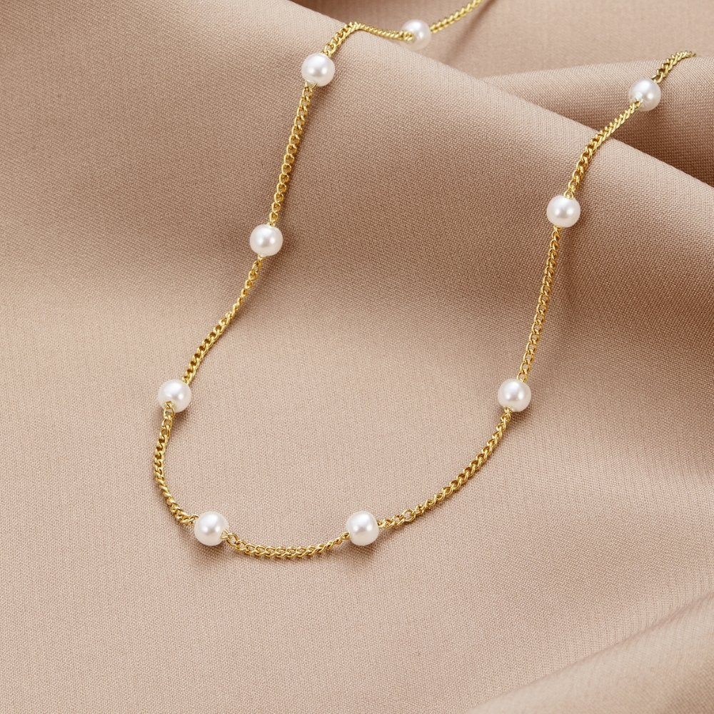 Nura Pearl Charm Necklace