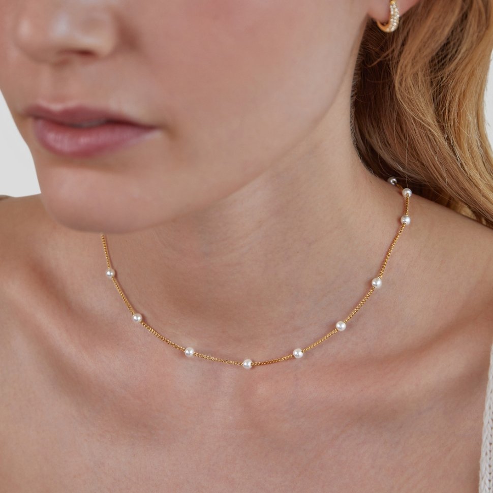 Nura Pearl Charm Necklace