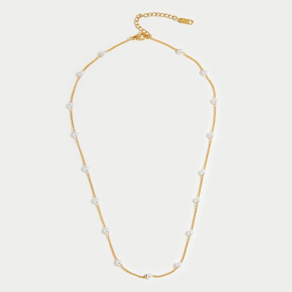 Nura Pearl Charm Necklace