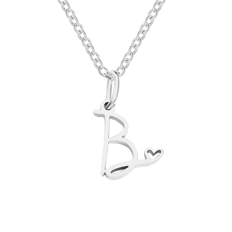 Kaylee Letter Heart Necklace