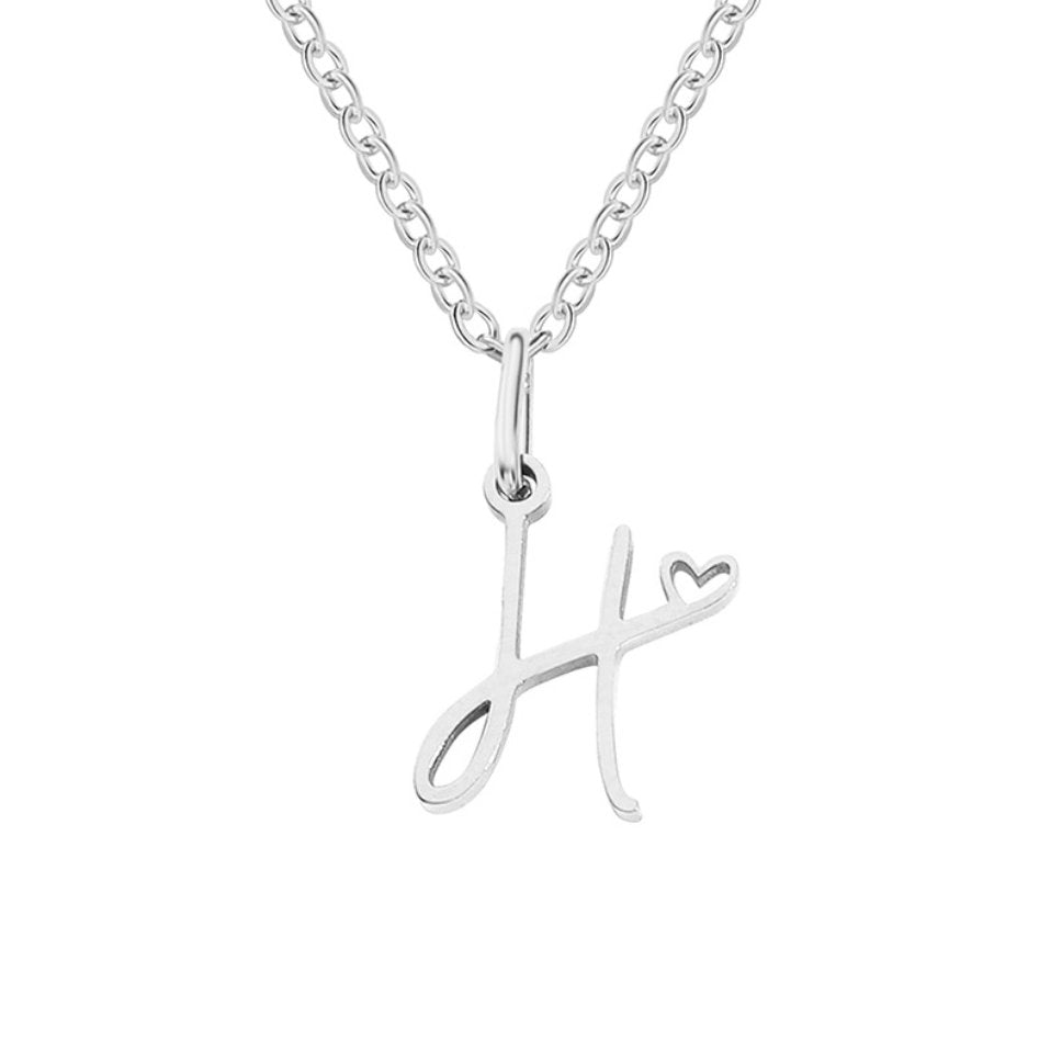 Kaylee Letter Heart Necklace
