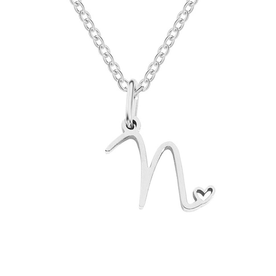Kaylee Letter Heart Necklace