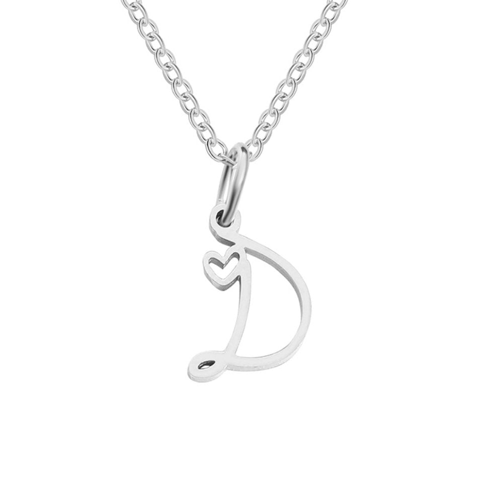 Kaylee Letter Heart Necklace
