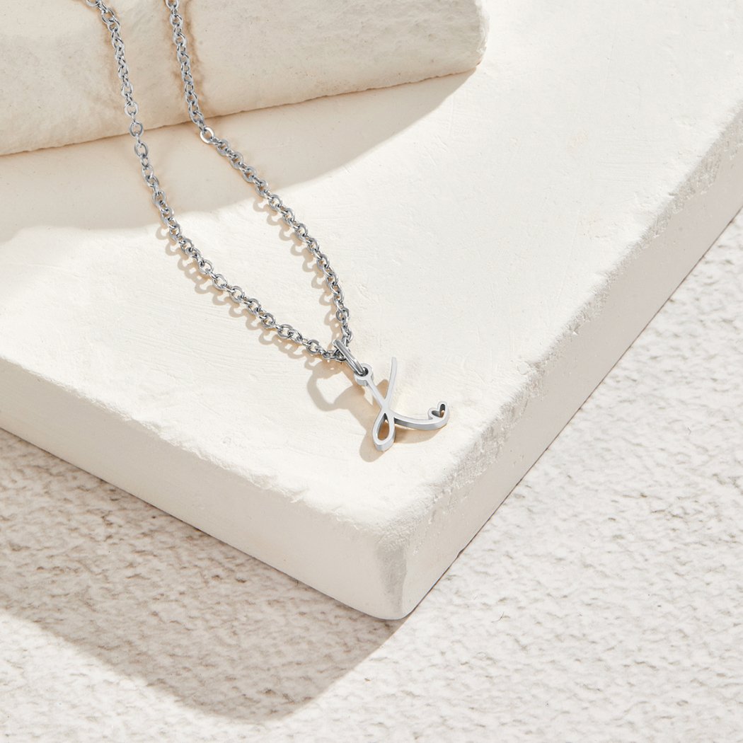 Kaylee Letter Heart Necklace