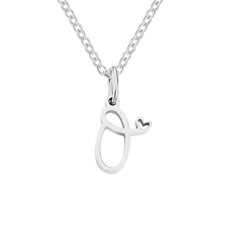Kaylee Letter Heart Necklace