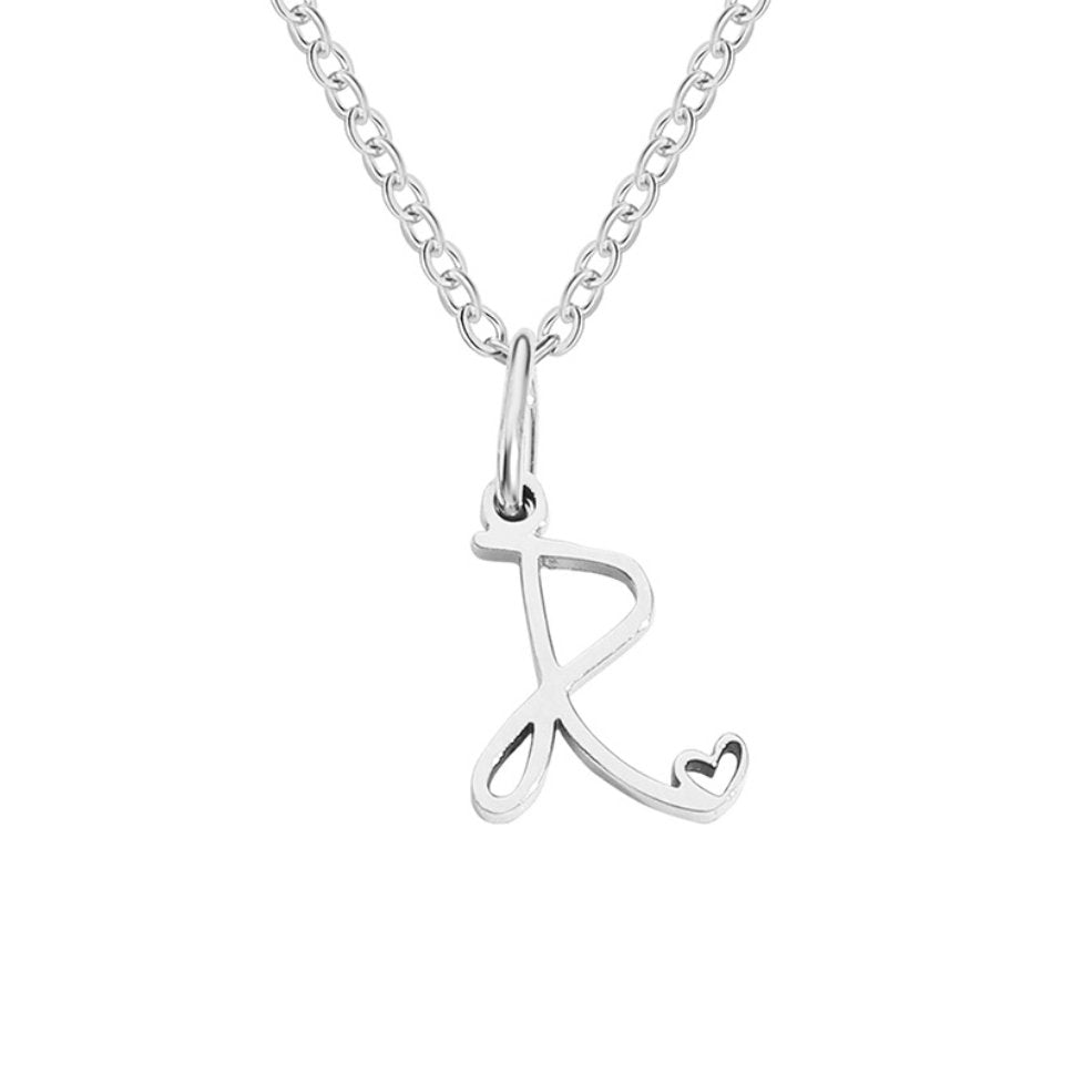Kaylee Letter Heart Necklace