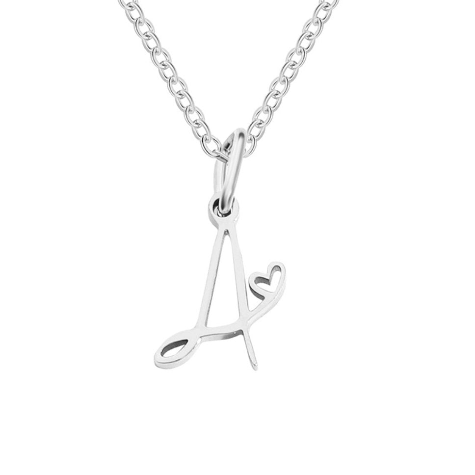 Kaylee Letter Heart Necklace