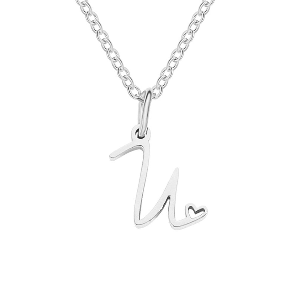Kaylee Letter Heart Necklace