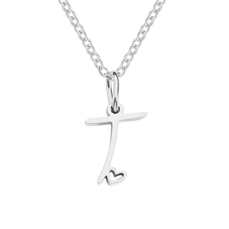 Kaylee Letter Heart Necklace