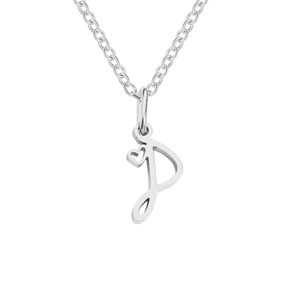Kaylee Letter Heart Necklace