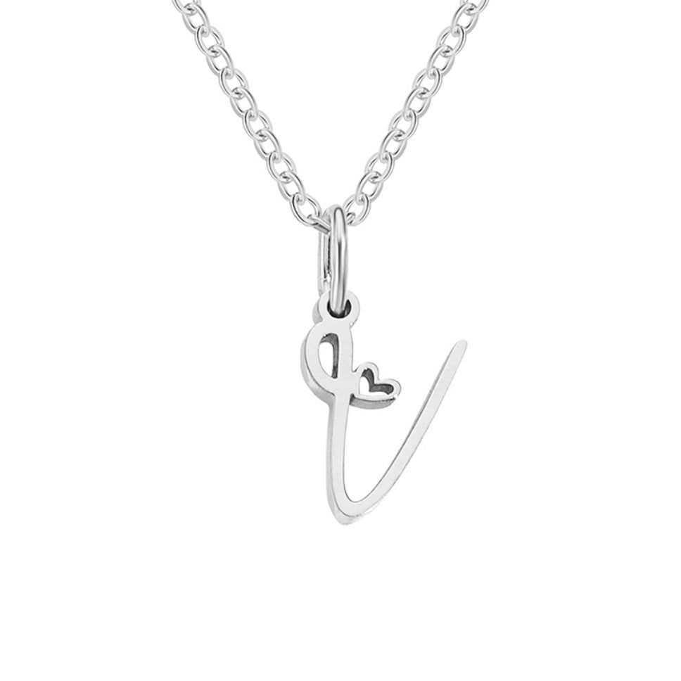 Kaylee Letter Heart Necklace
