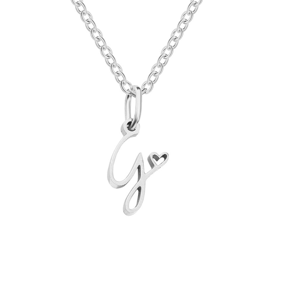 Kaylee Letter Heart Necklace