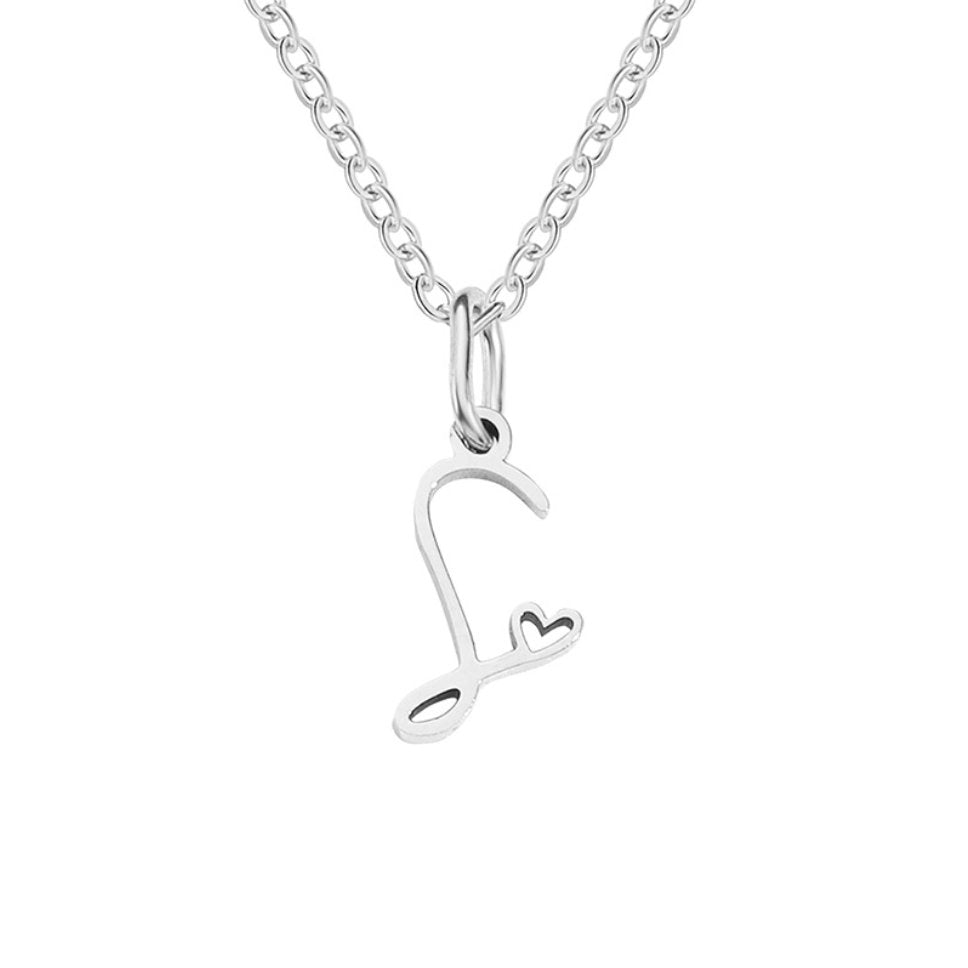 Kaylee Letter Heart Necklace