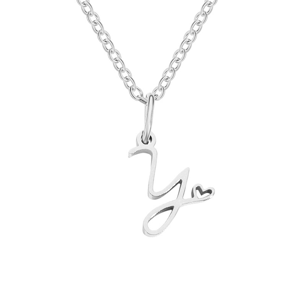 Kaylee Letter Heart Necklace