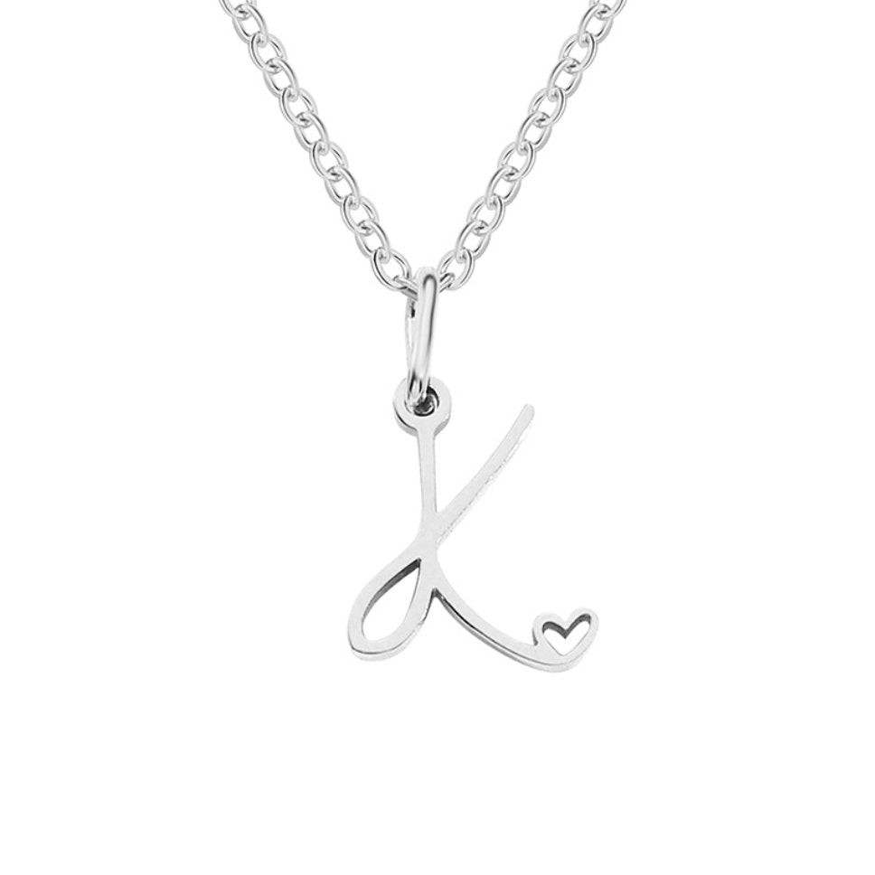 Kaylee Letter Heart Necklace