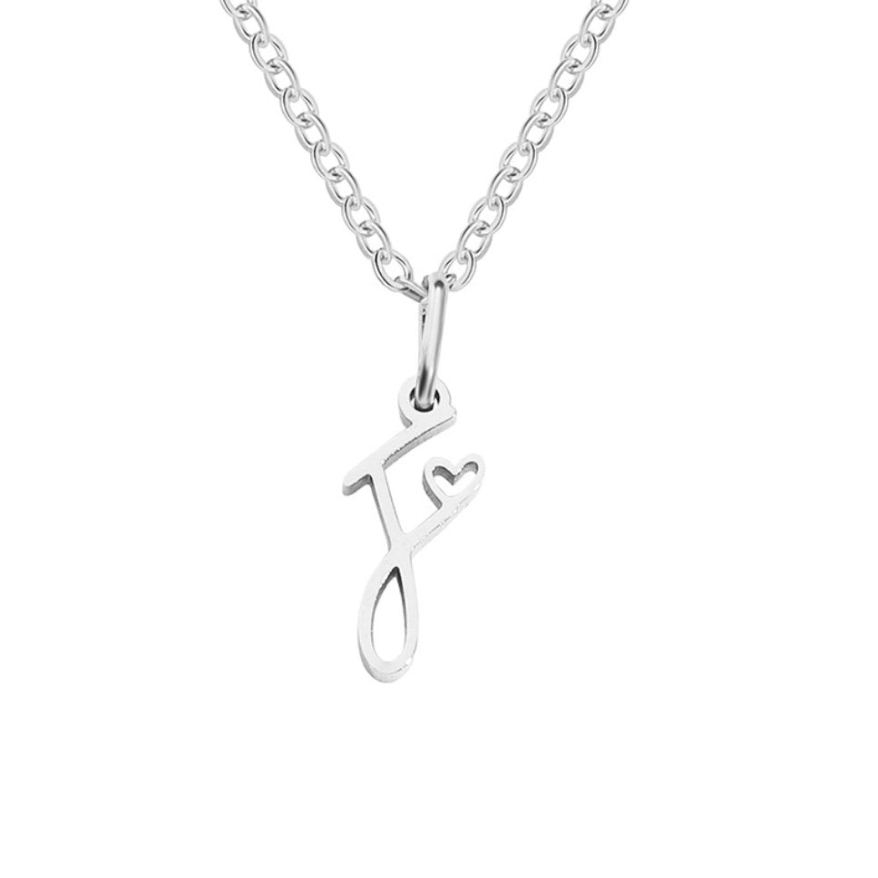 Kaylee Letter Heart Necklace