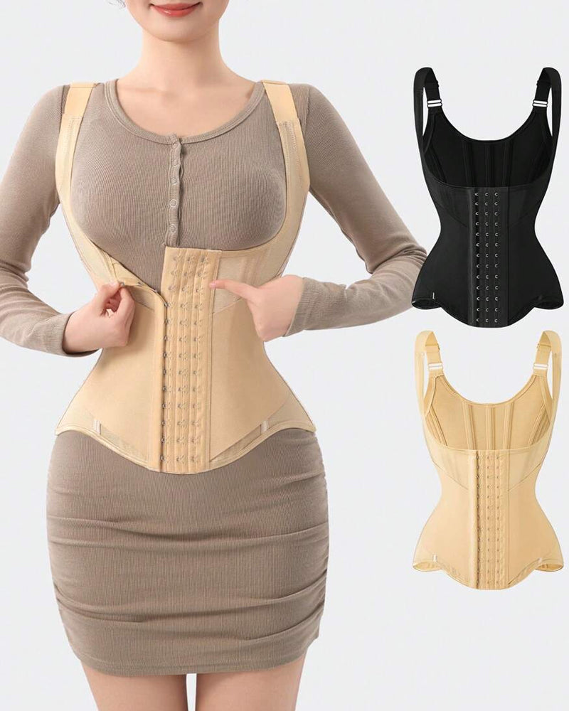Women's Mesh Adjustable Straps Waist Trainer Body Shaper