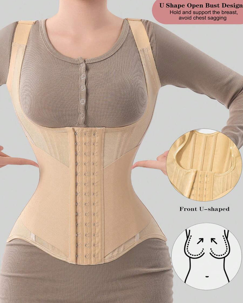 Women's Mesh Adjustable Straps Waist Trainer Body Shaper